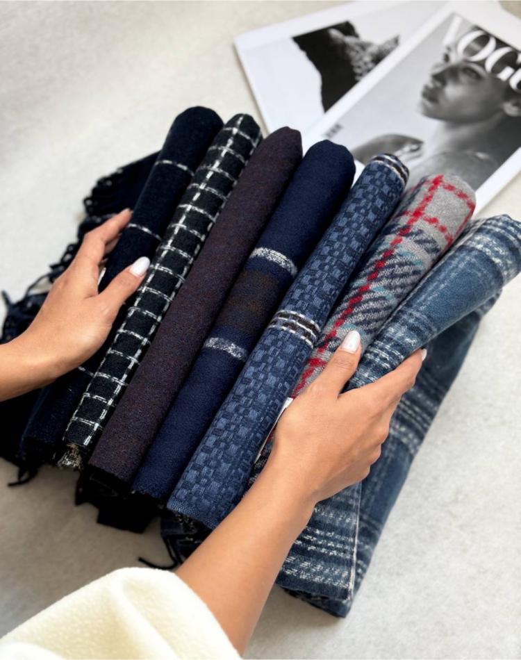 شال موهر سورمه اي