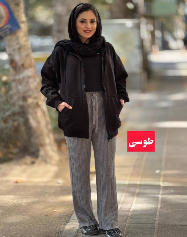 شلوار بافت مربعي